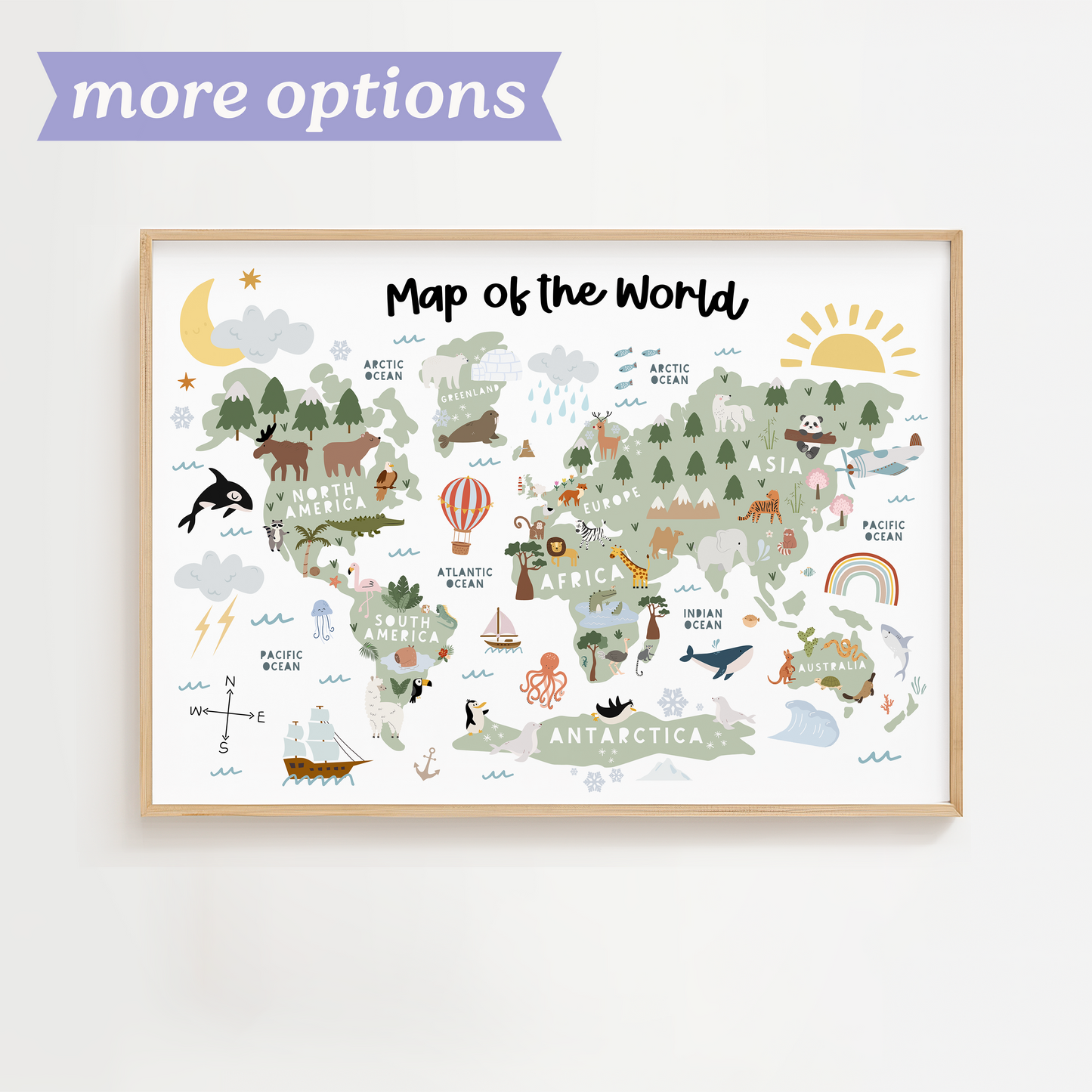 Personalised Map of the World Print