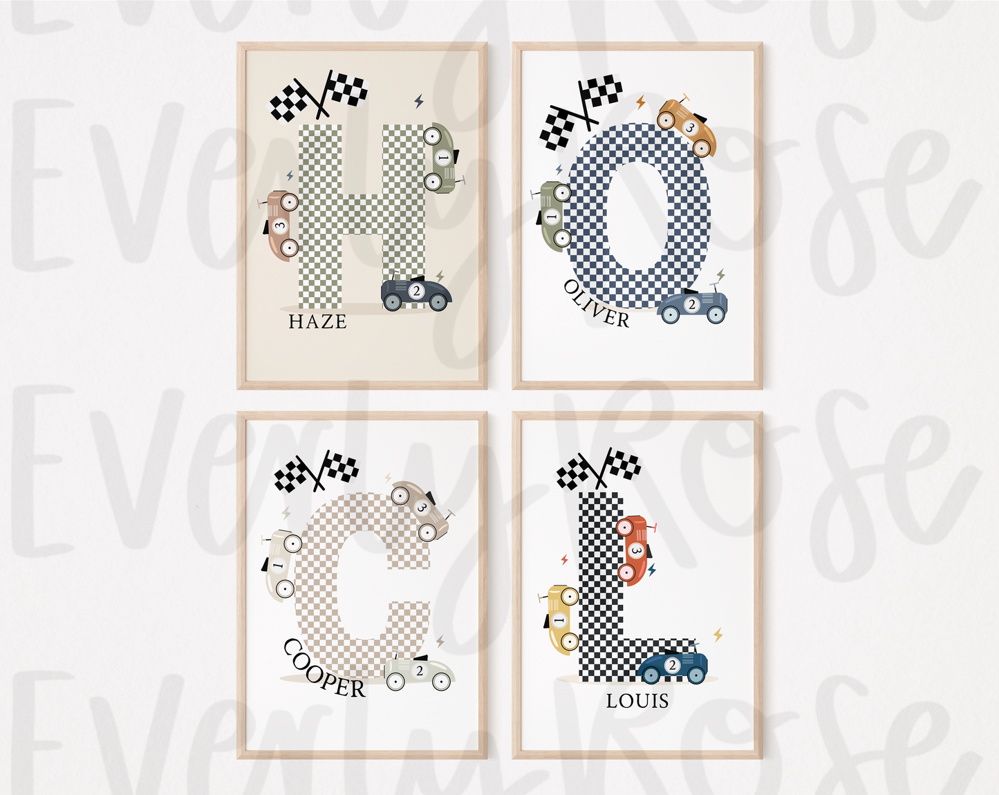 Personalised Toy Racer Print