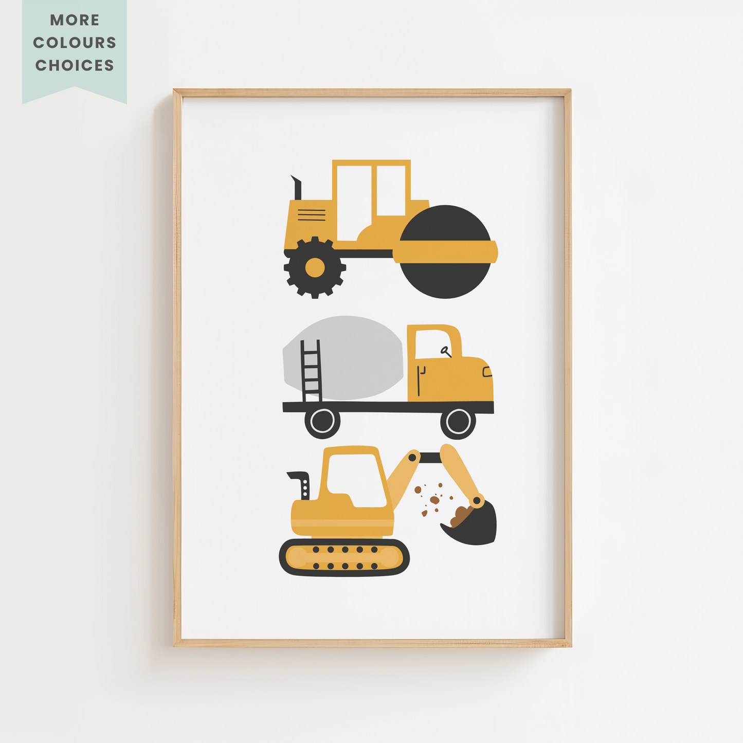 Construction Vehicle Trio Print