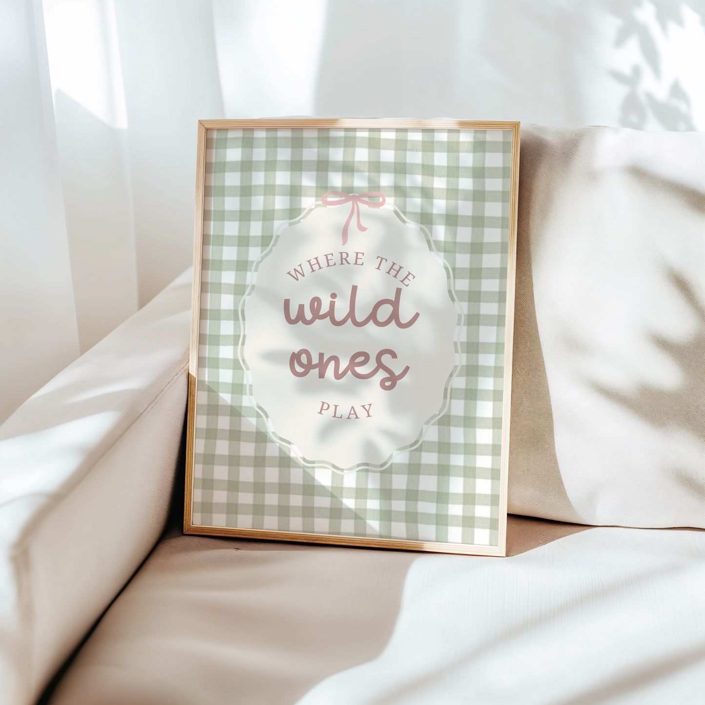 Vintage Gingham Wild Ones Print