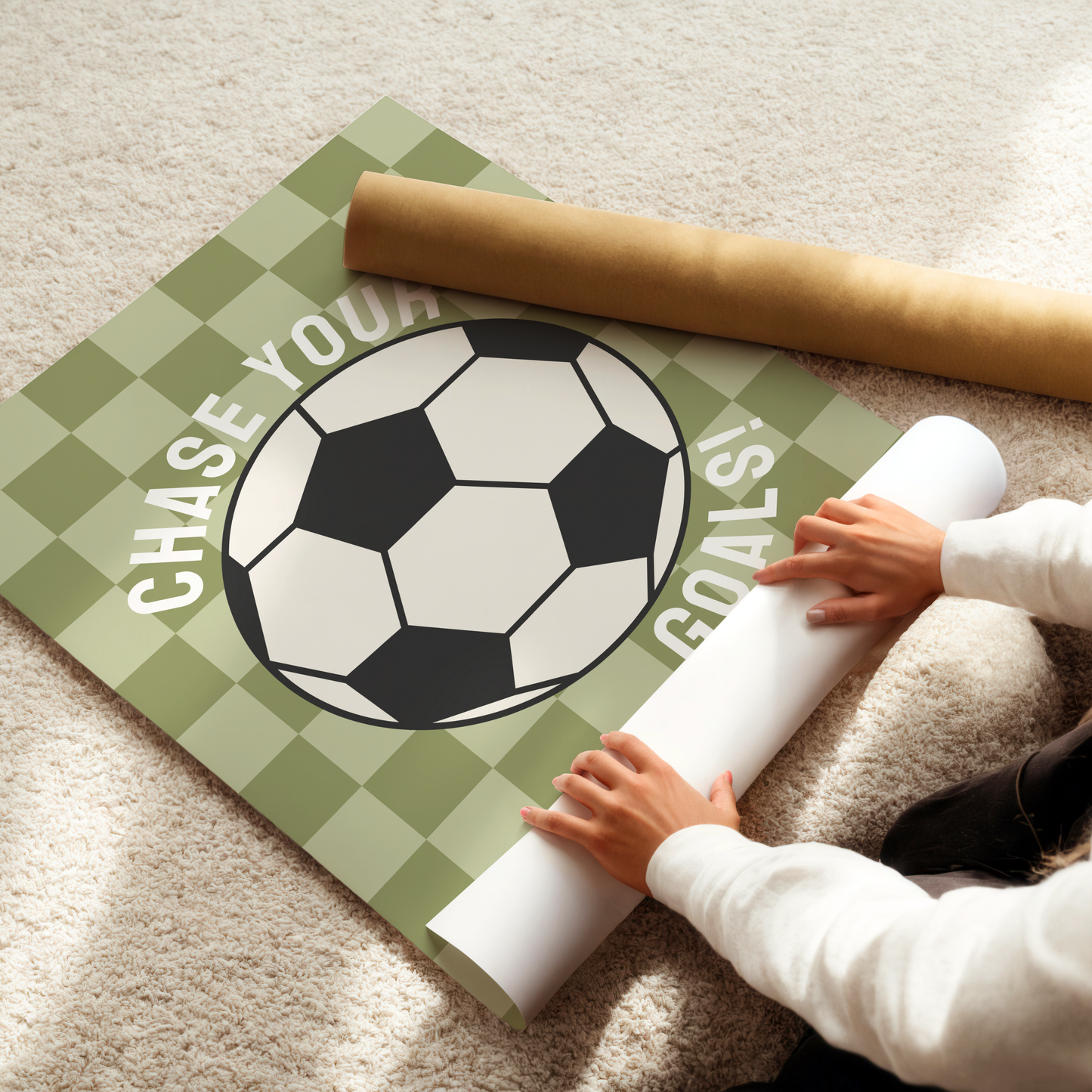 Chase Your Goals Football Print