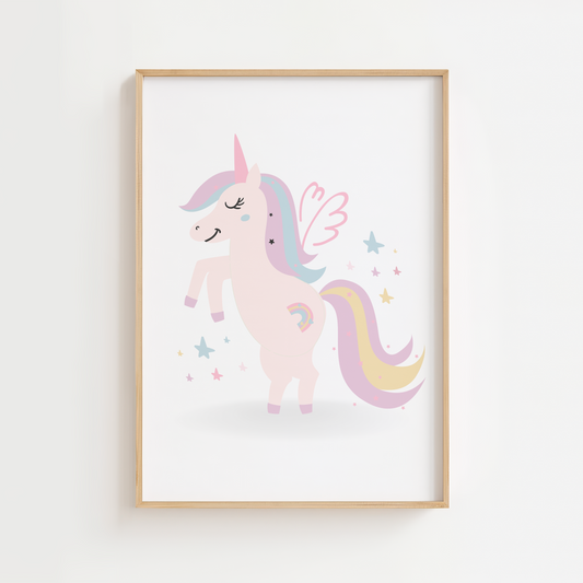 Pastel Unicorn Rainbow Print