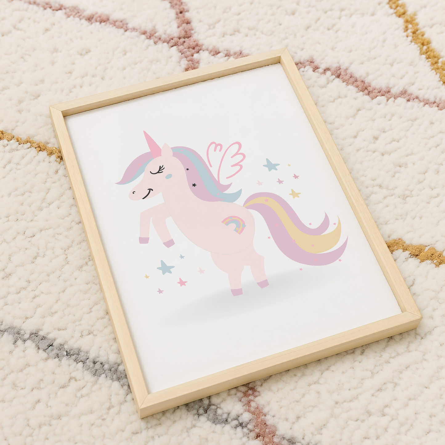 Pastel Unicorn Rainbow Print
