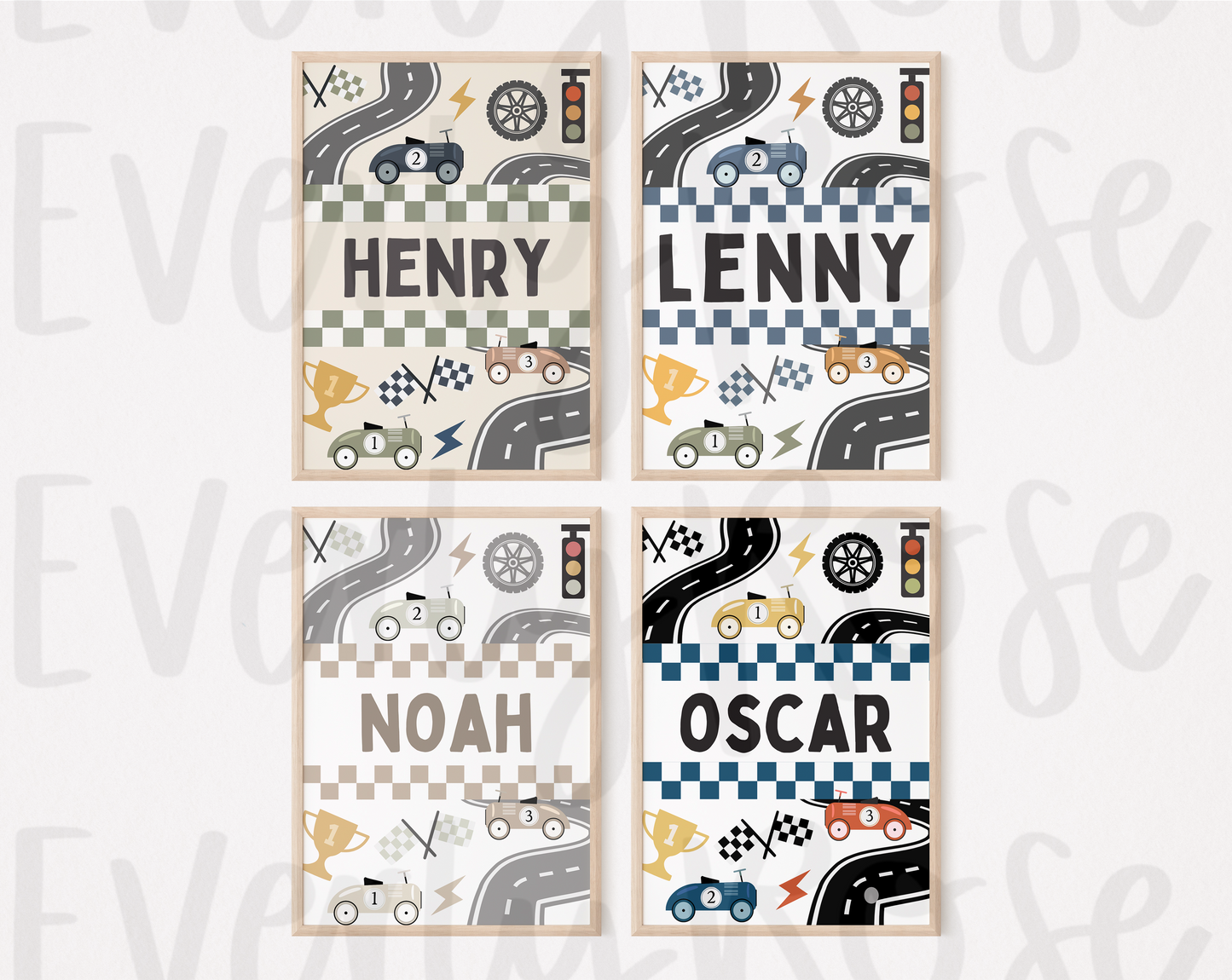 Personalised Toy Racer Print
