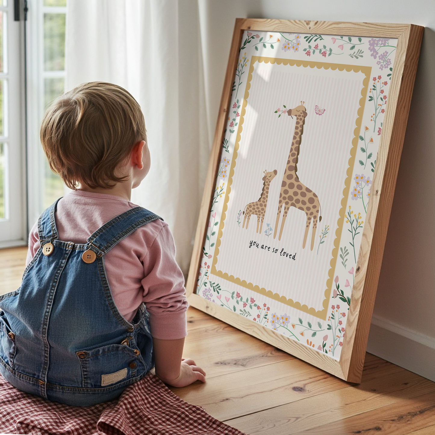 Floral Giraffe Print