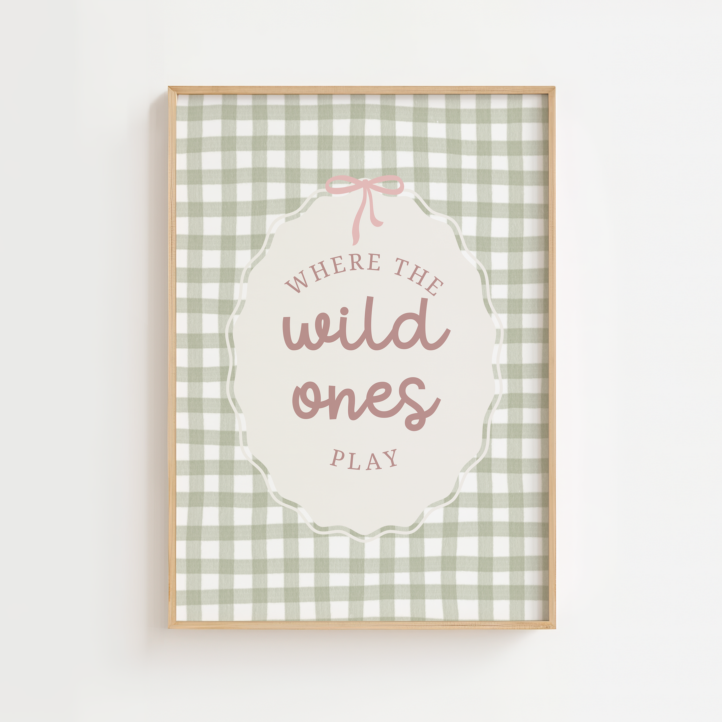 Vintage Gingham Wild Ones Print