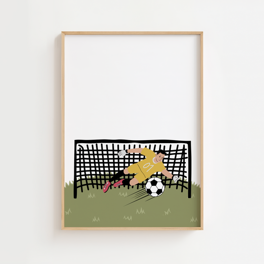 Football Goalie Print