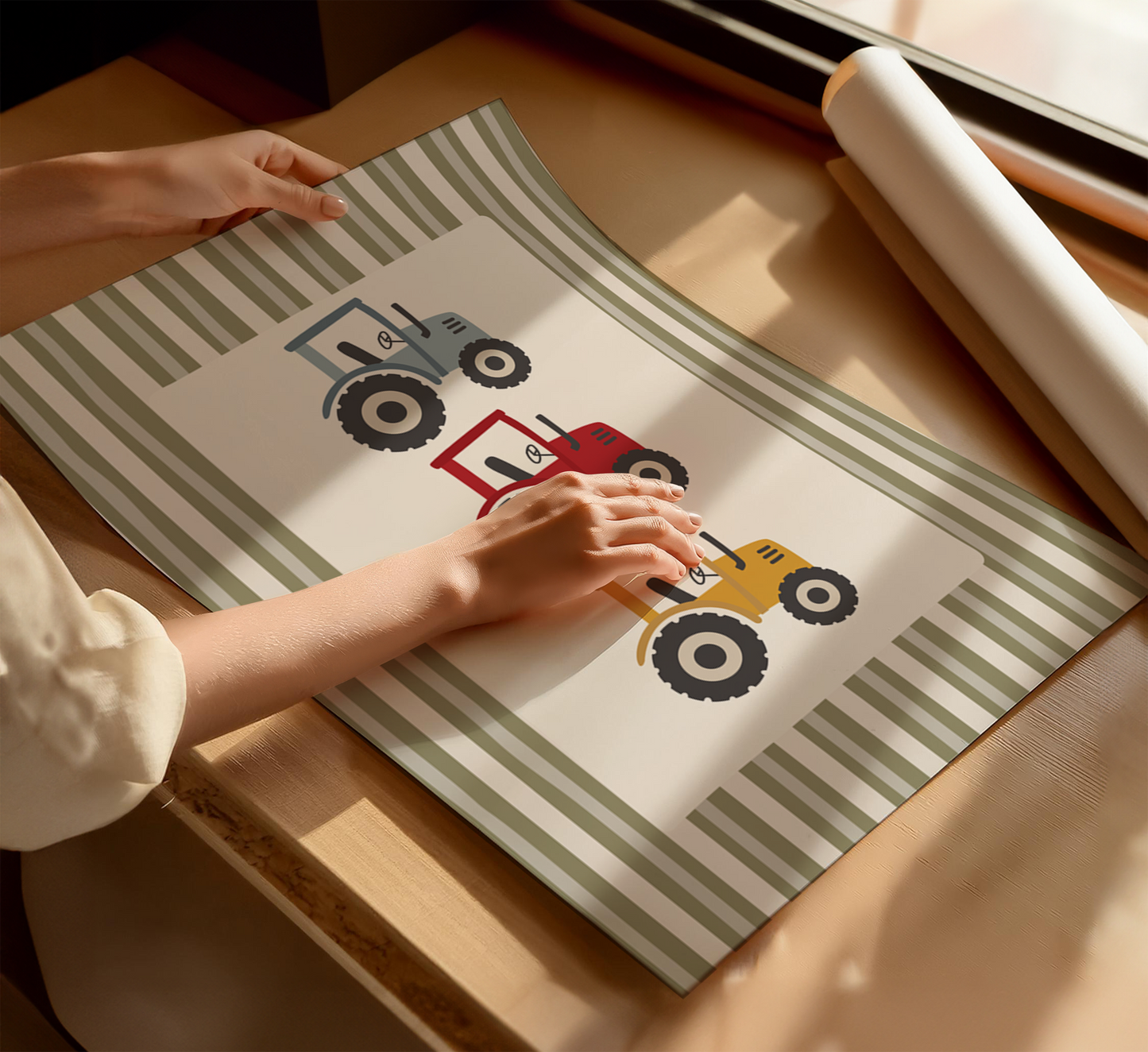 Trio Of Tractors Print