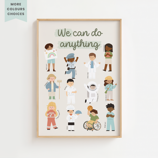 Can Do Anything Print - Sage Green