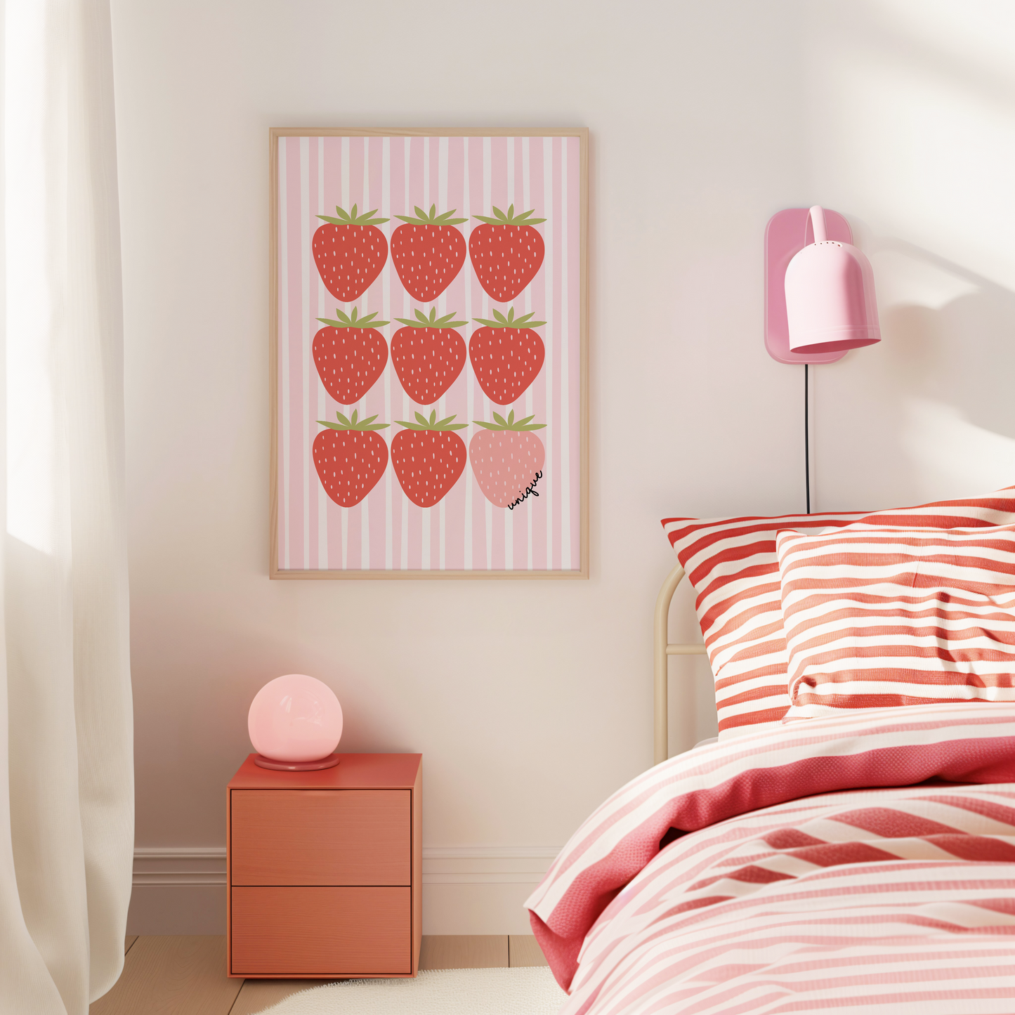"Unique" Strawberry Print