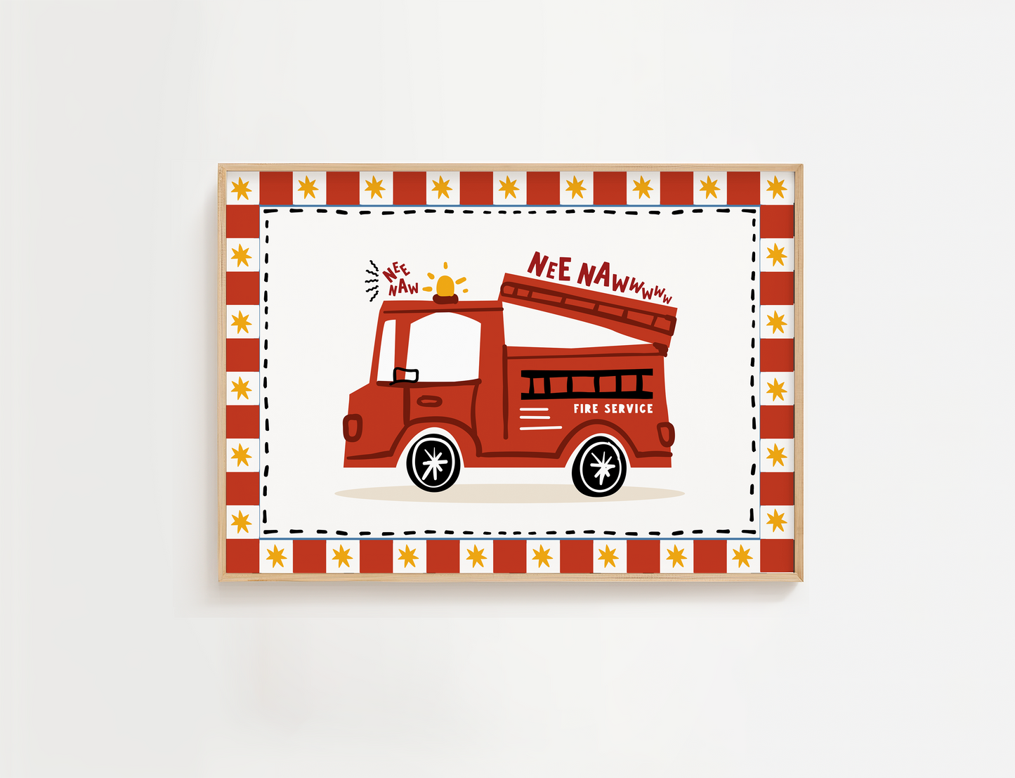 "Ne Naw" Fire Engine Print