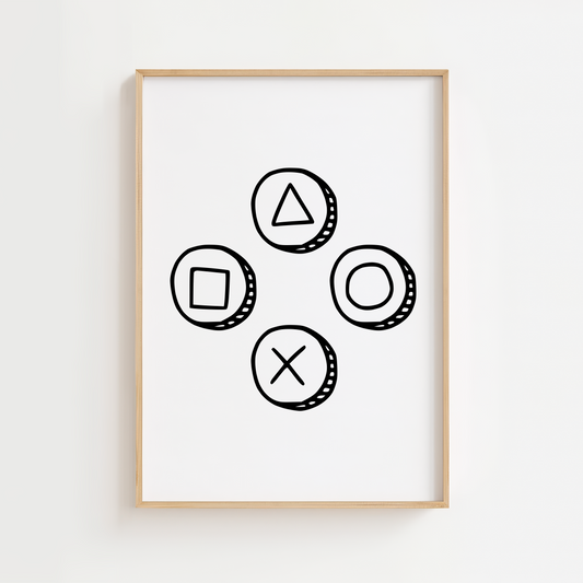 Game Controller Buttons Print