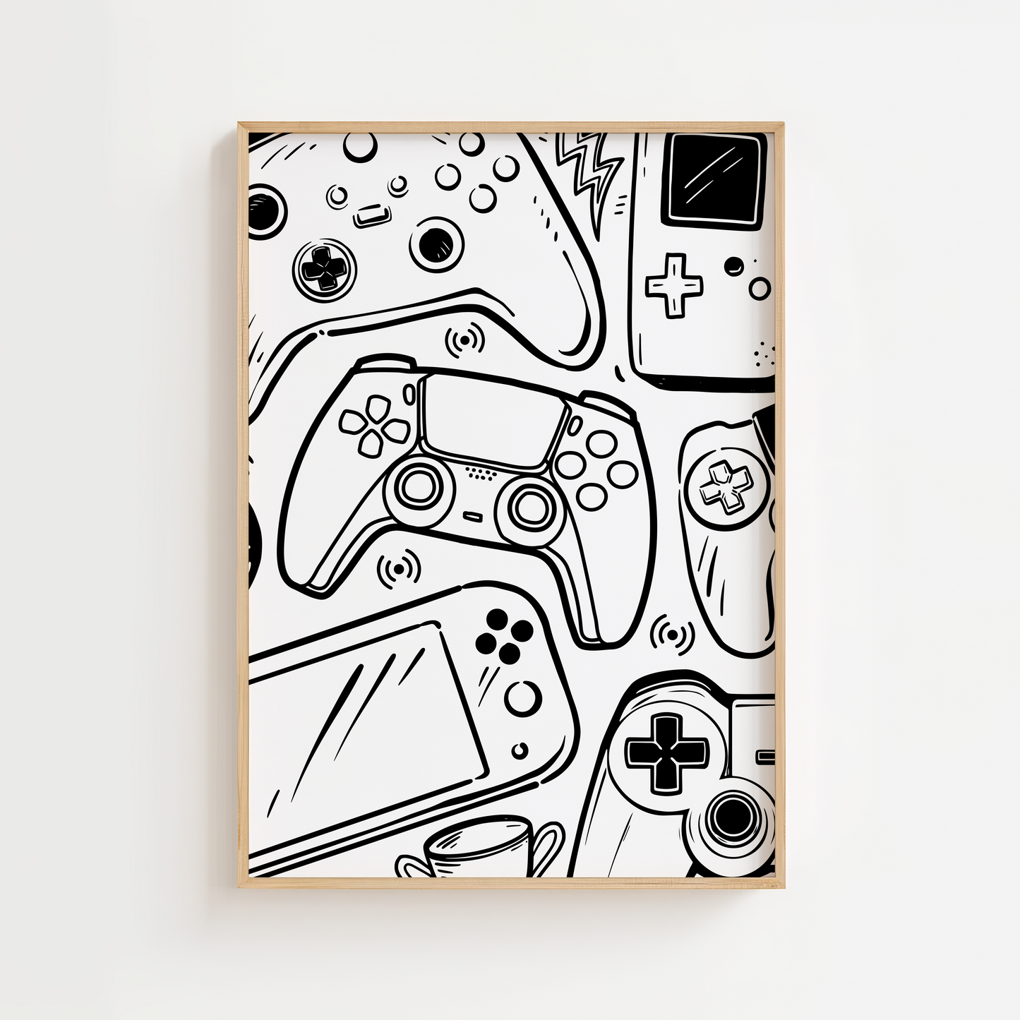 Gaming Doodle Print