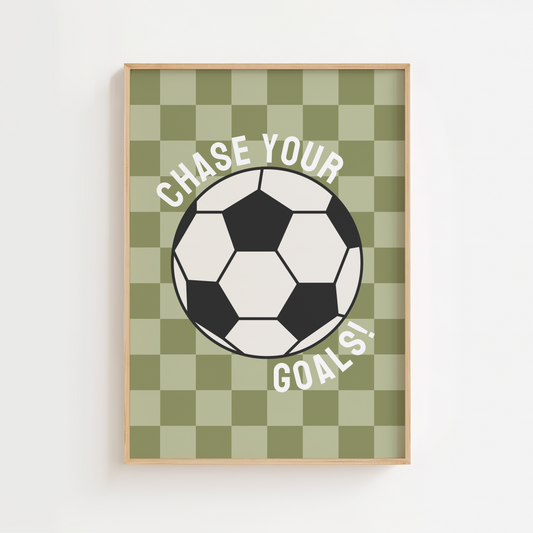 Chase Your Goals Football Print