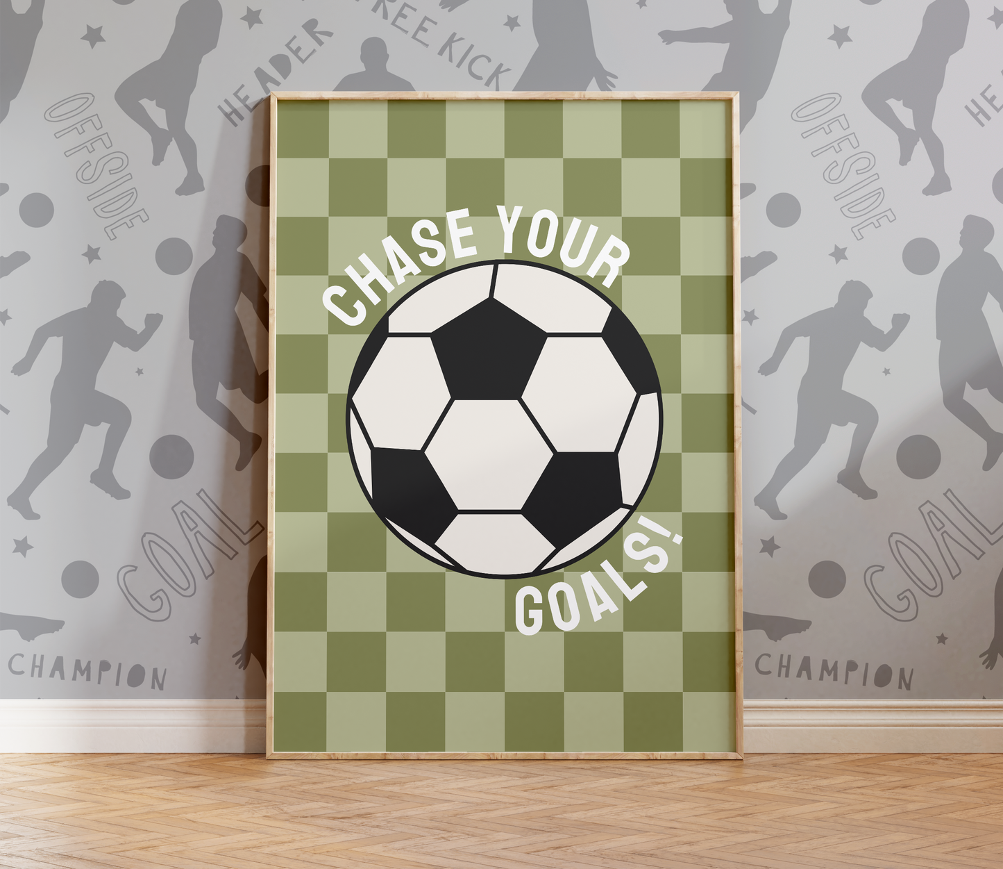 Chase Your Goals Football Print