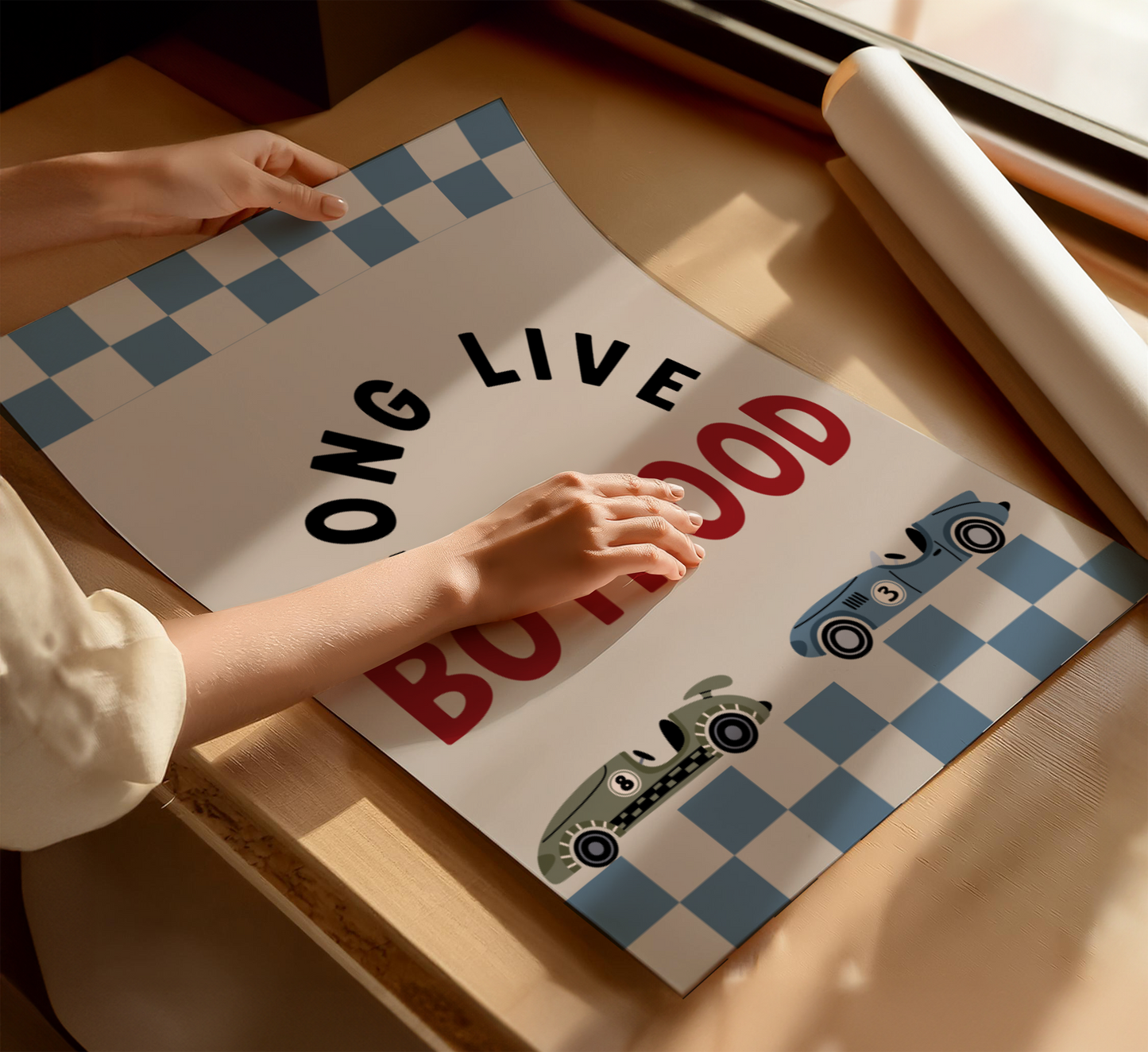 Long Live Boyhood Race Car Print