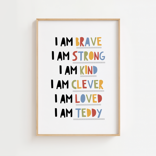 Personalised Transport Affirmation Print