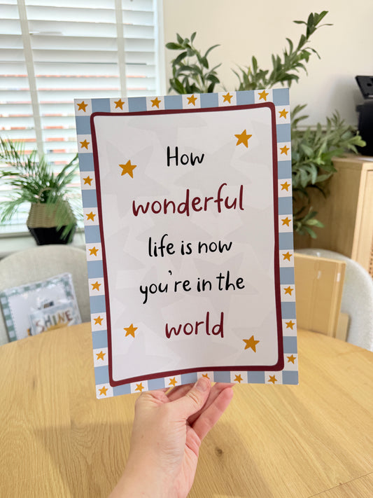 *Seconds* Wonderful World: Size: A4