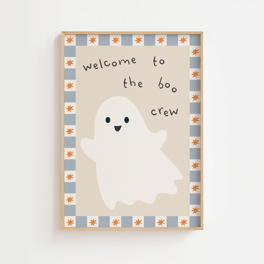 "Welcome To The Boo Crew" Halloween Print