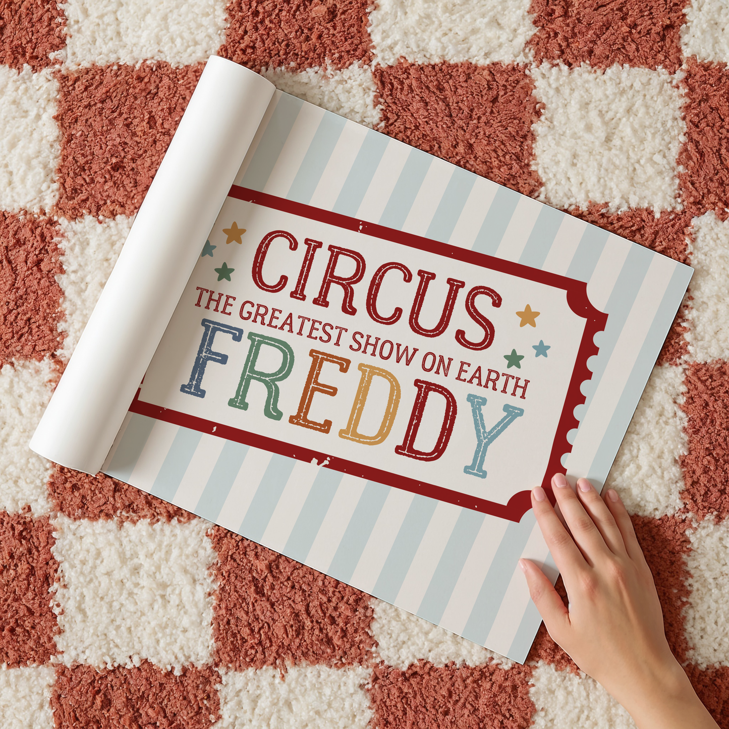 Personalised Circus Ticket Print
