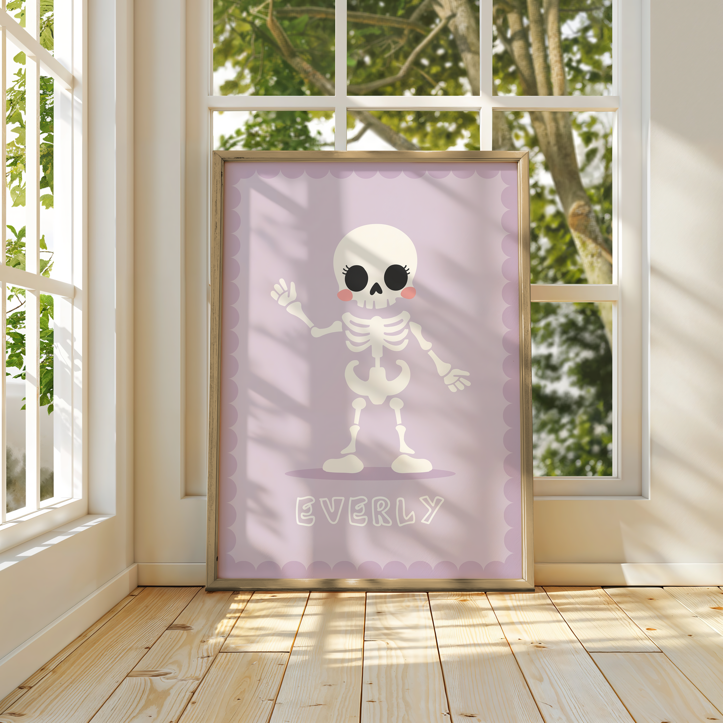 Personalised Skeleton Print Halloween Print