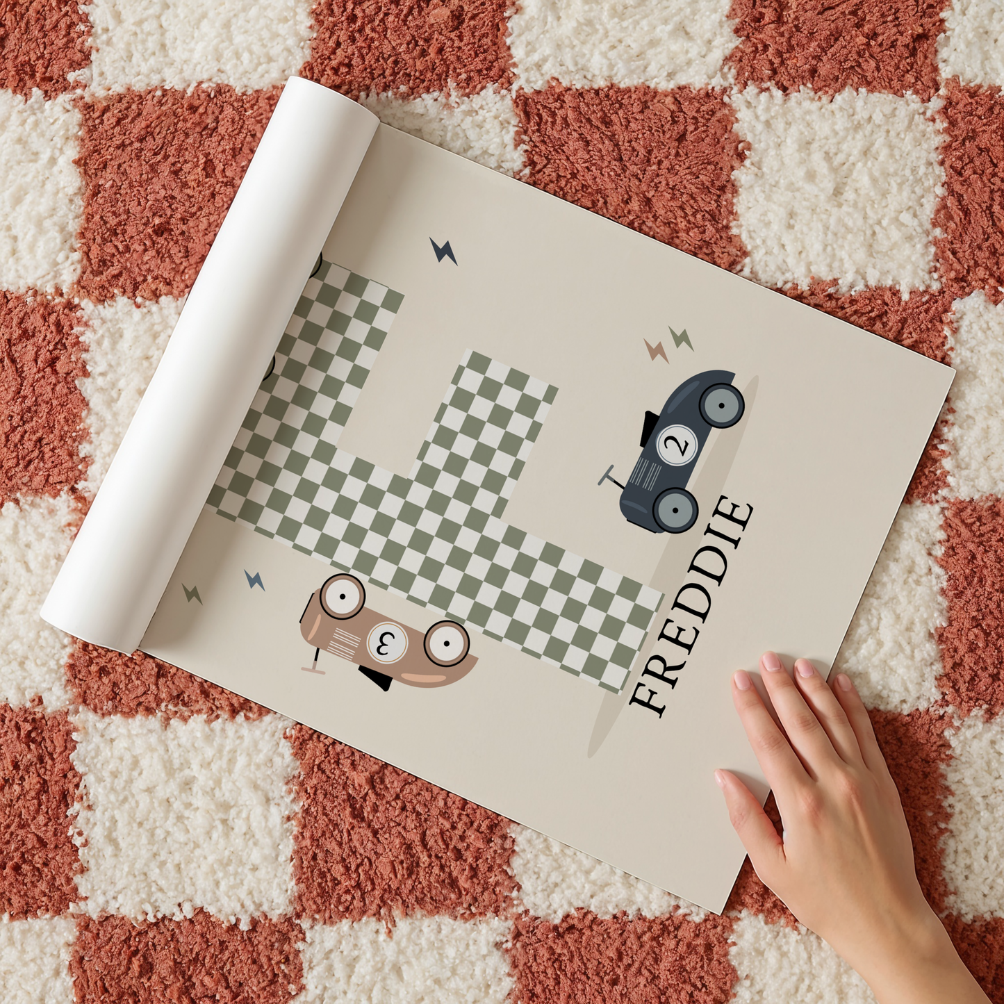 Personalised Toy Racer Print