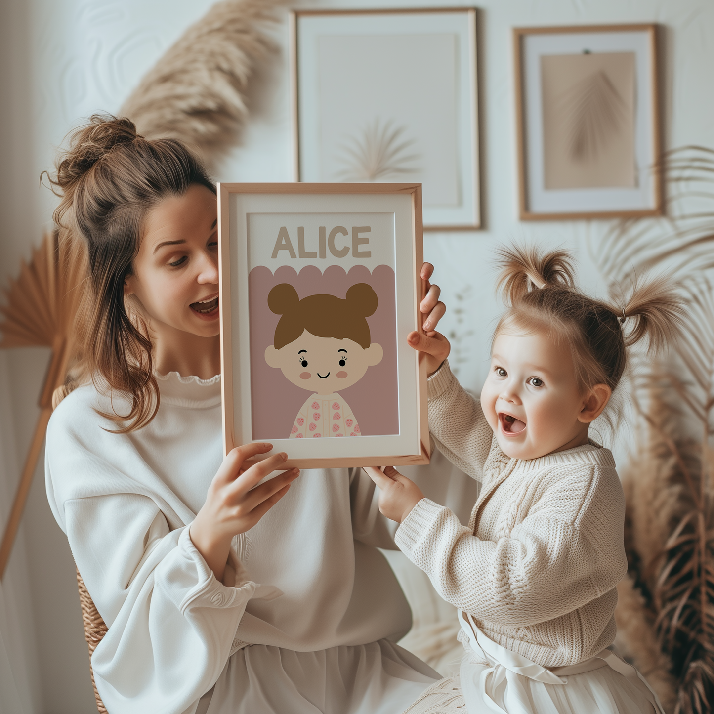 Fully Customisable Girls Portrait Print