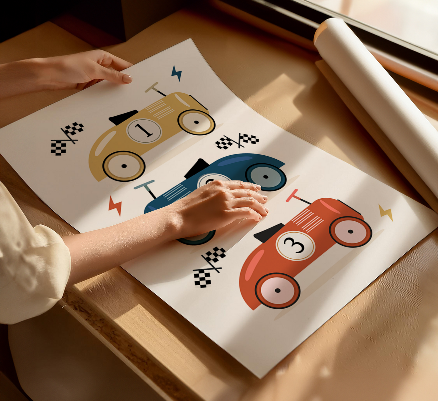 Race Car Trio Print