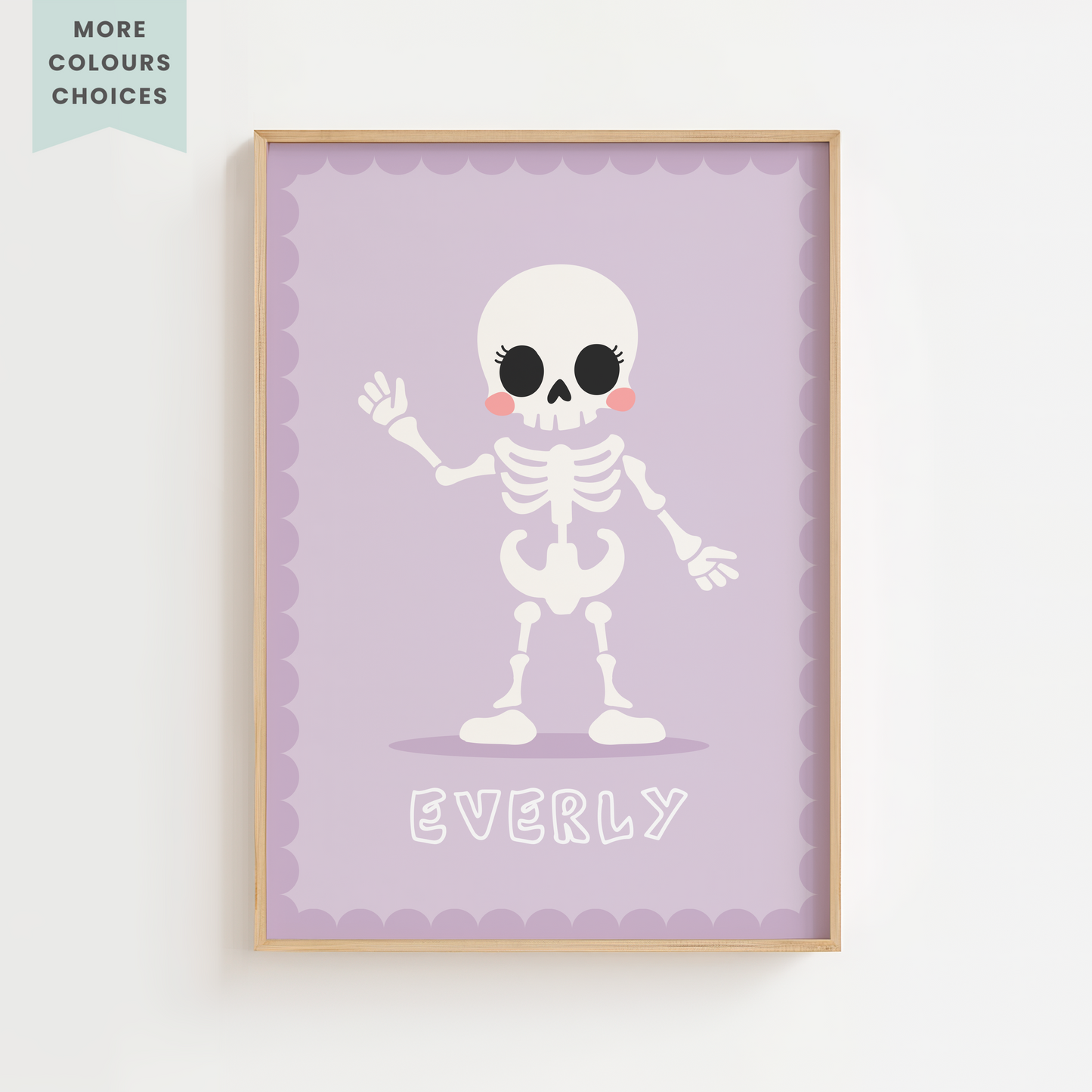 Personalised Skeleton Print Halloween Print