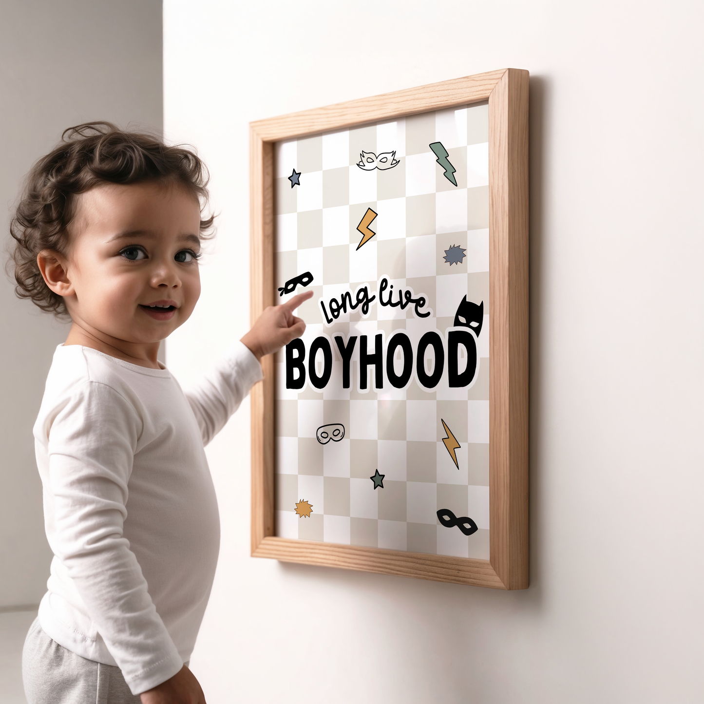 Long Live Boyhood Superhero Print