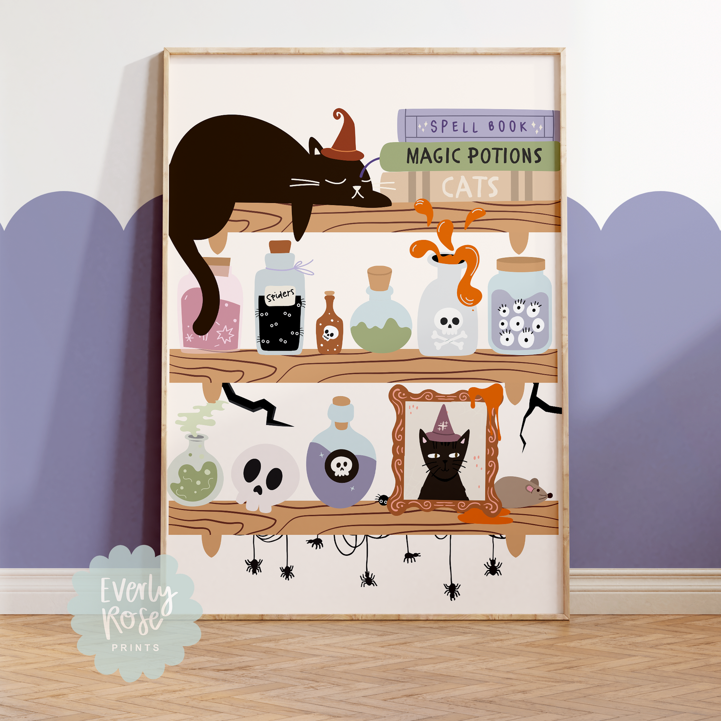 Spooky Shelf Halloween Print