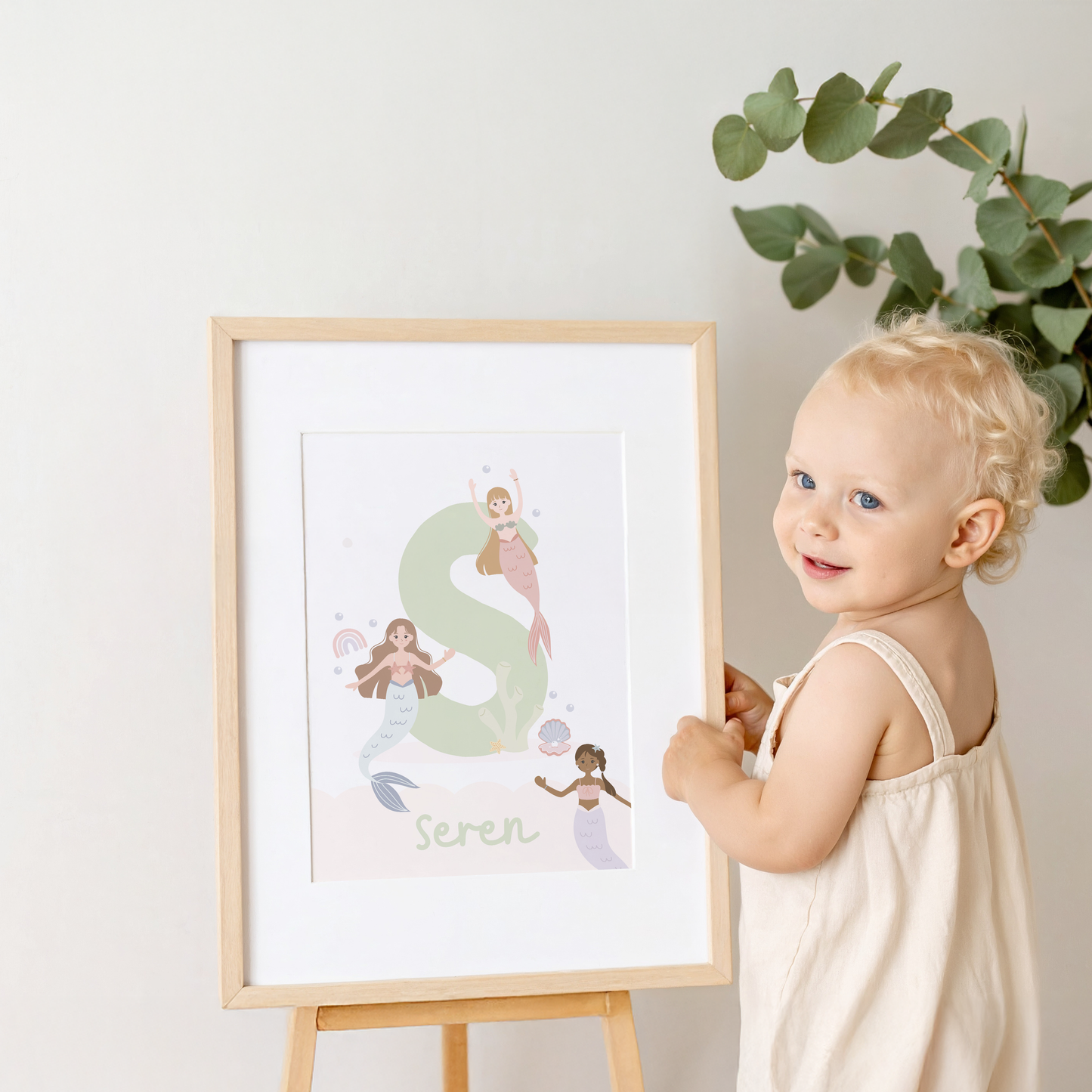 Personalised Pastel Mermaid Print