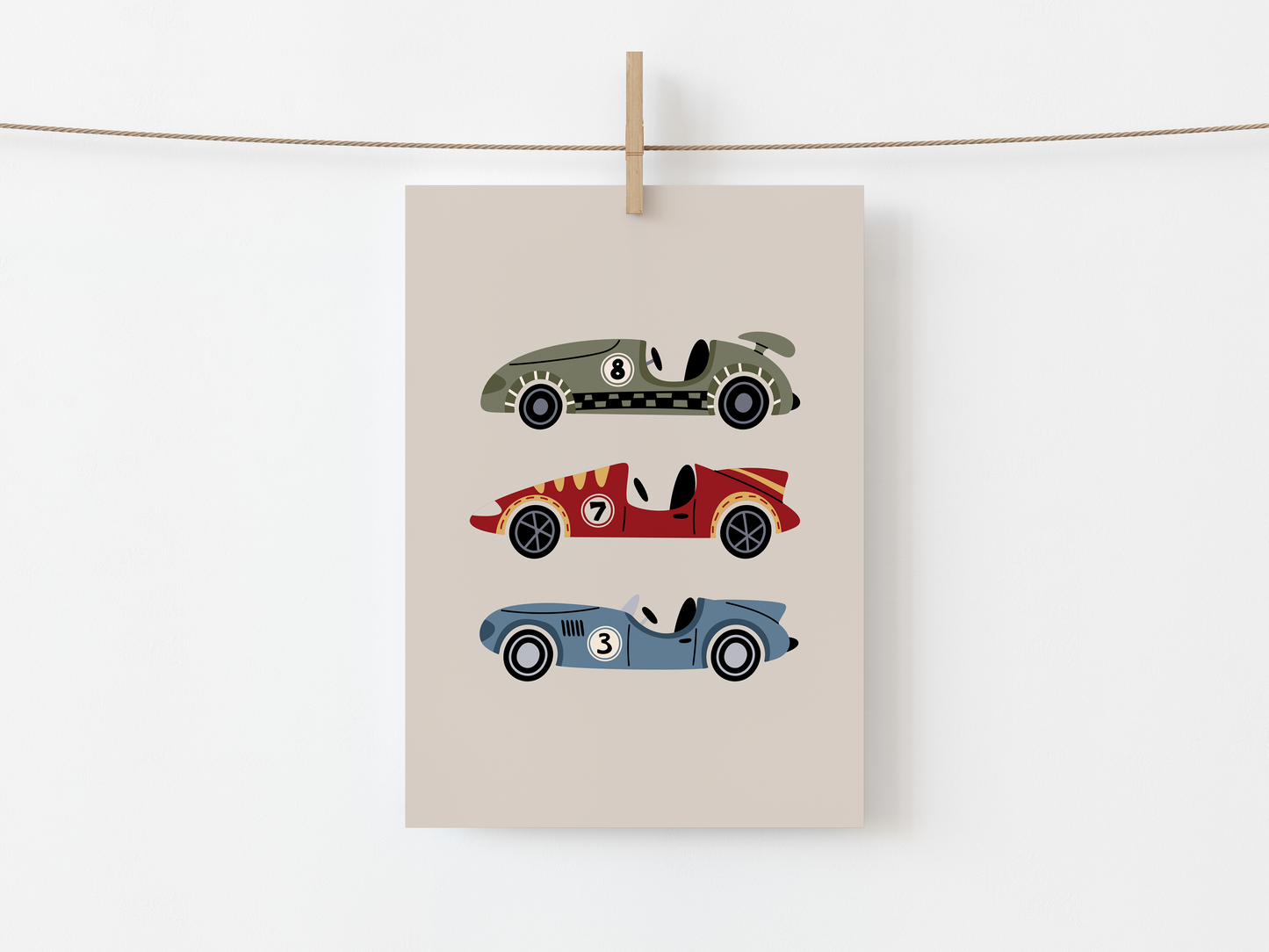 Speedster Race Car Trio Print