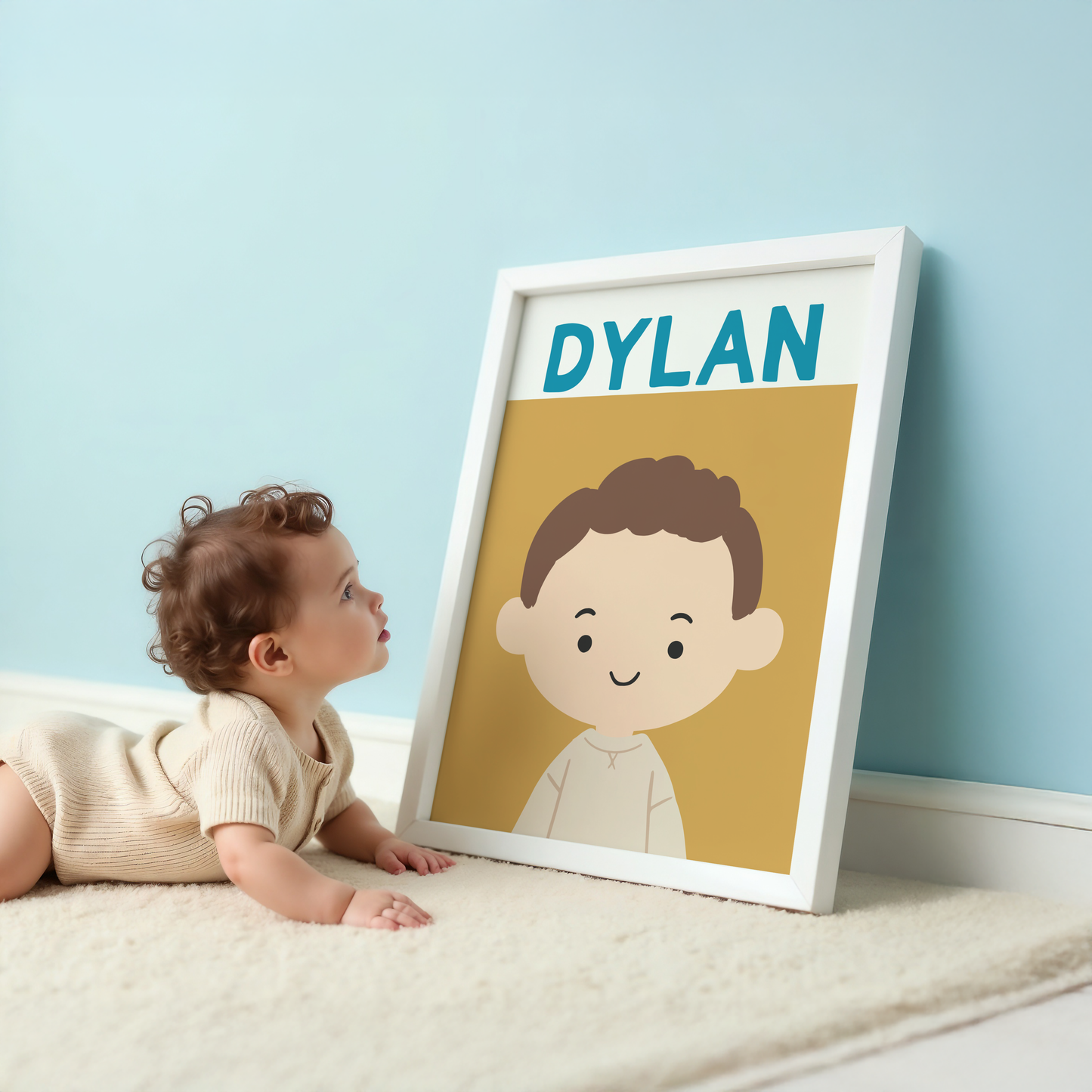 Fully Customisable Boys Portrait Print