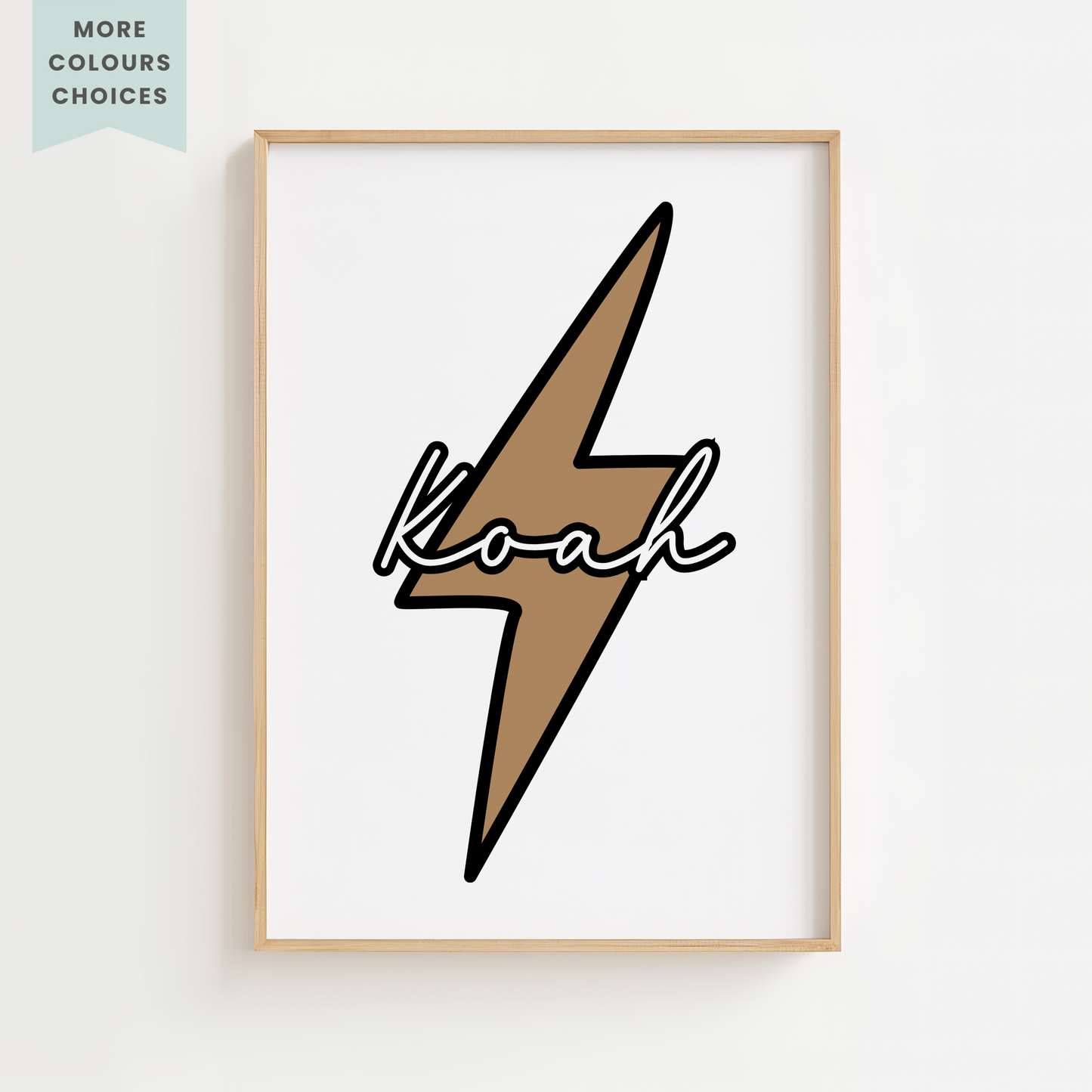 Personalised Lightning Bolt Retro Racer Print