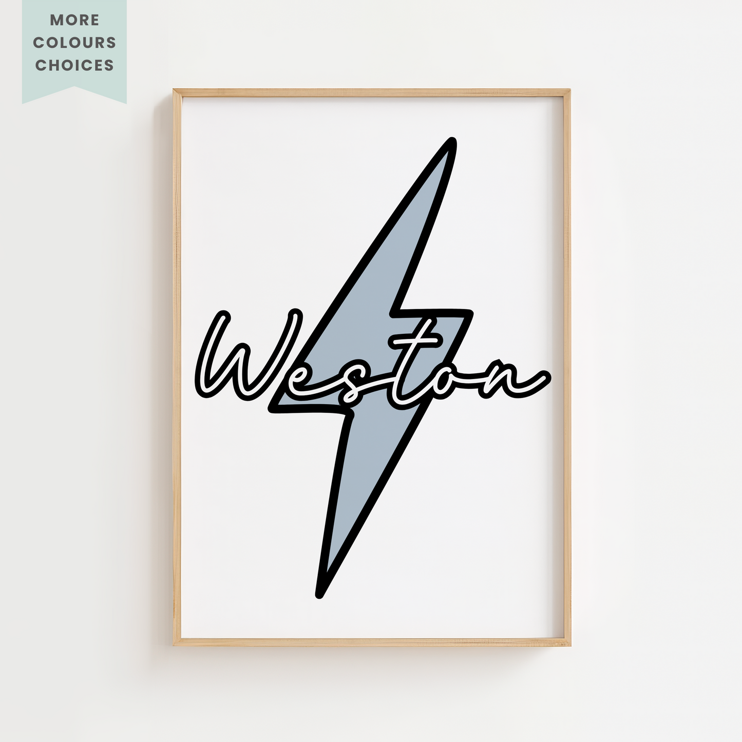 Personalised Lightning Bolt Retro Racer Print