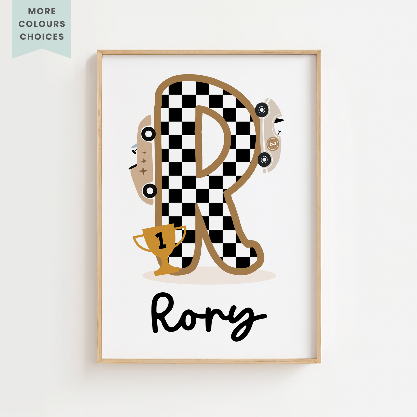 Personalised Retro Racer Print