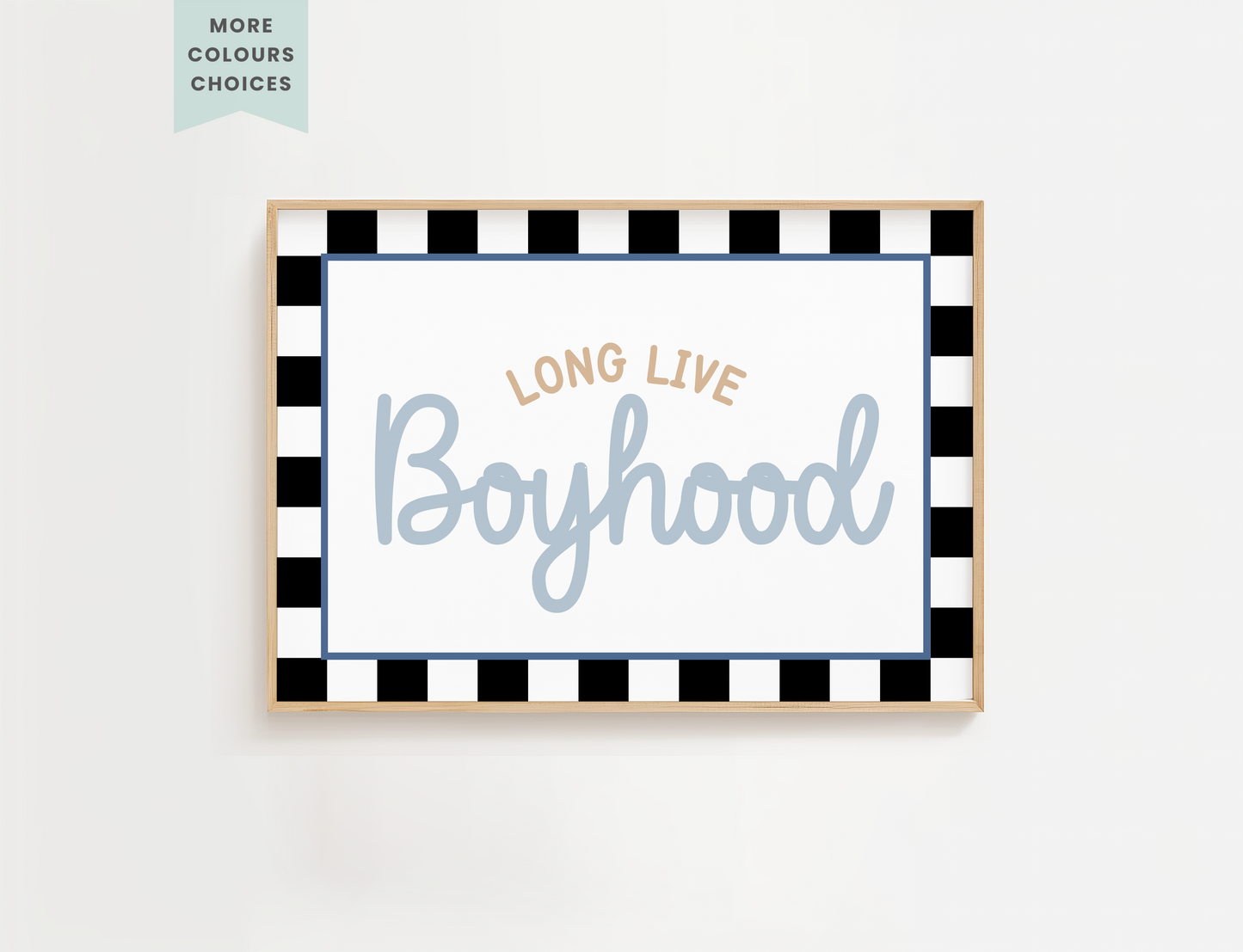 Long Live Boyhood Retro Race Car Print