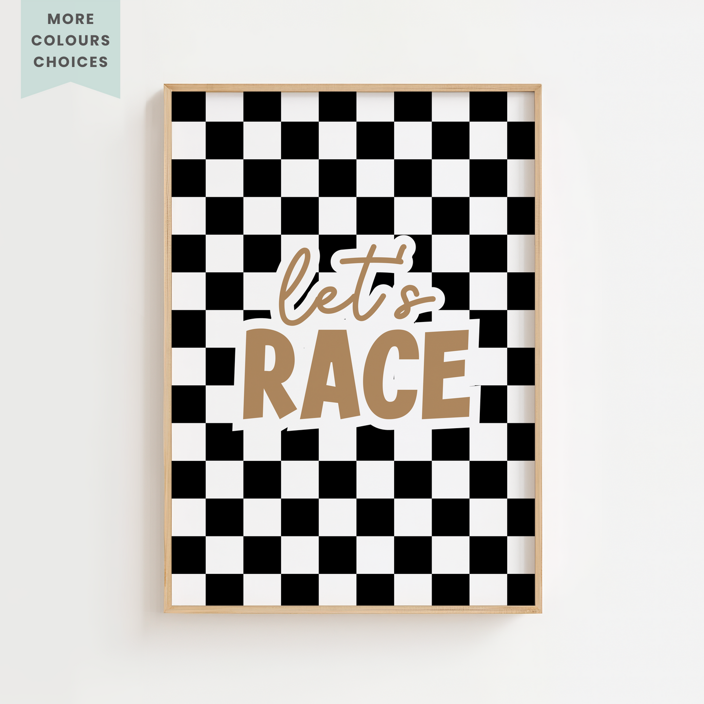"Let's Race" Retro Racer Print