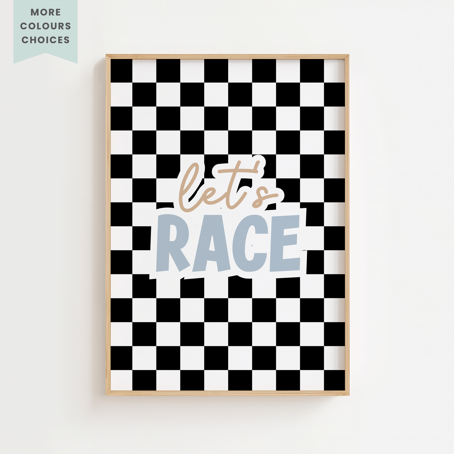 "Let's Race" Retro Racer Print