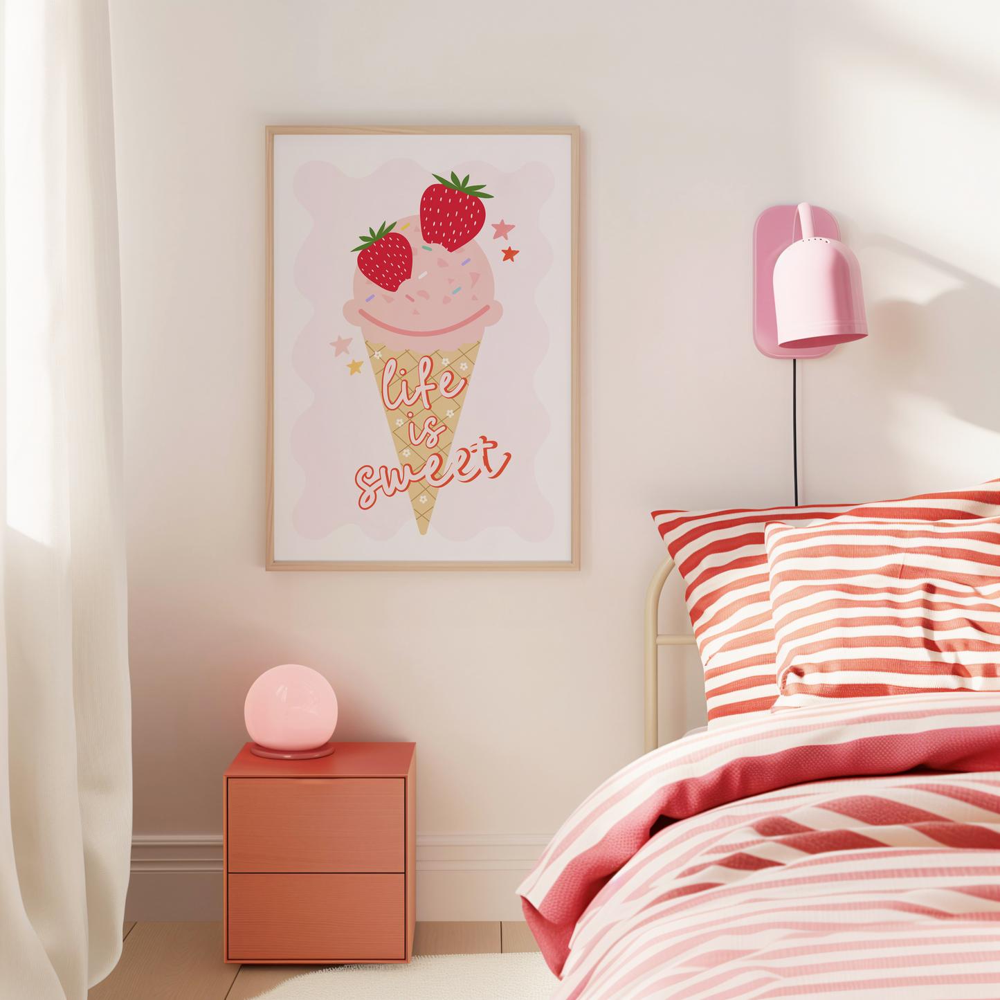 Strawberry Ice Cream Print