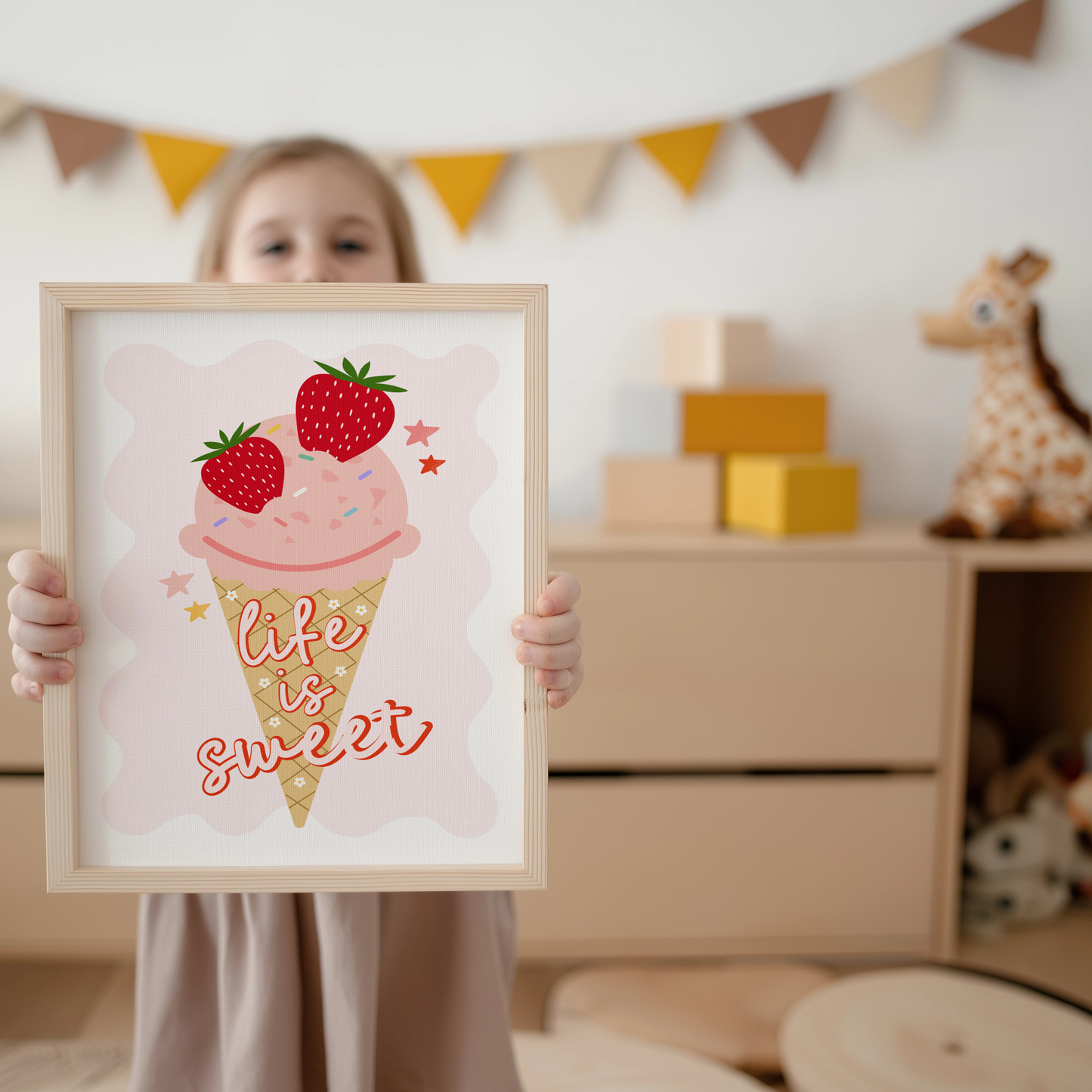 Strawberry Ice Cream Print