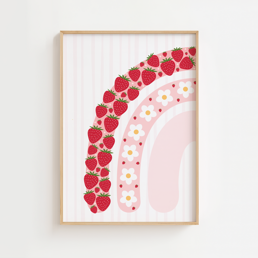 Strawberry Rainbow Print