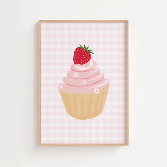 Strawberry Cupcake Print