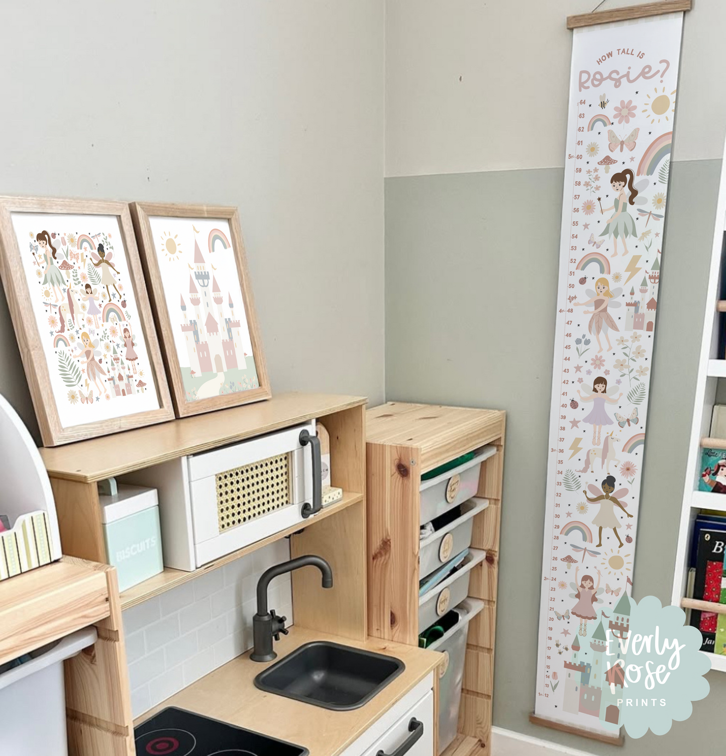 Personalised Fairy Height Chart Print