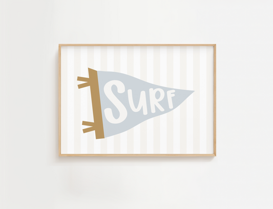 Surf Pennant Flag Print
