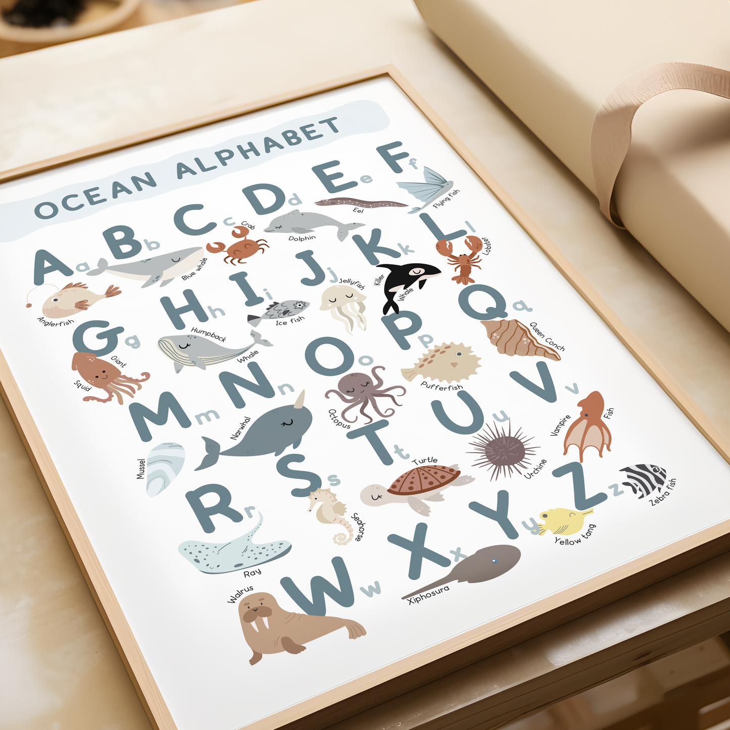 Ocean Alphabet Print