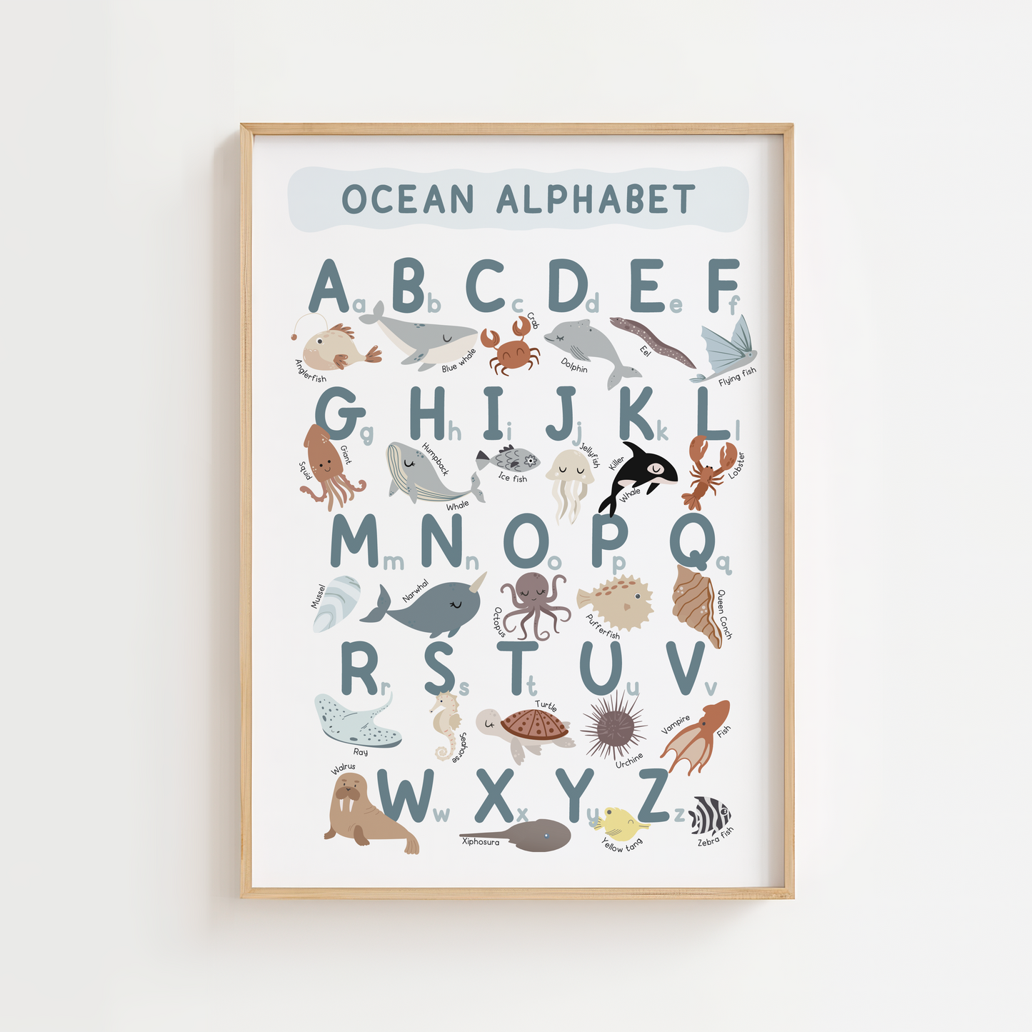 Ocean Alphabet Print