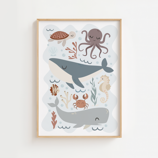 Ocean Animals Print