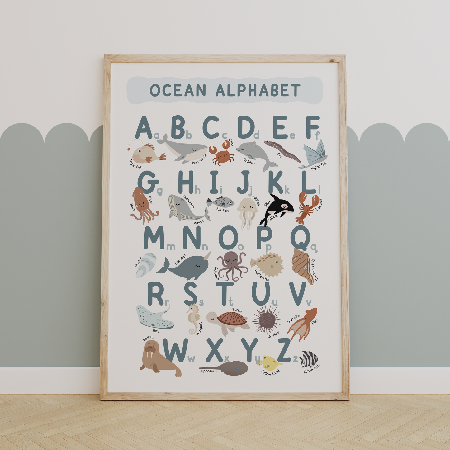 Ocean Alphabet Print